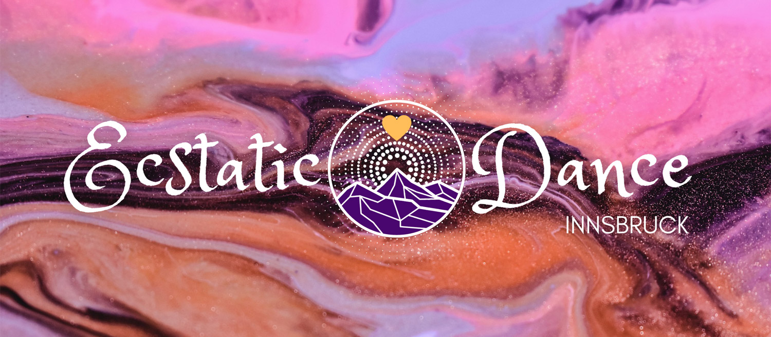 Ecstatic Dance Banner - Pink with mountains and heart