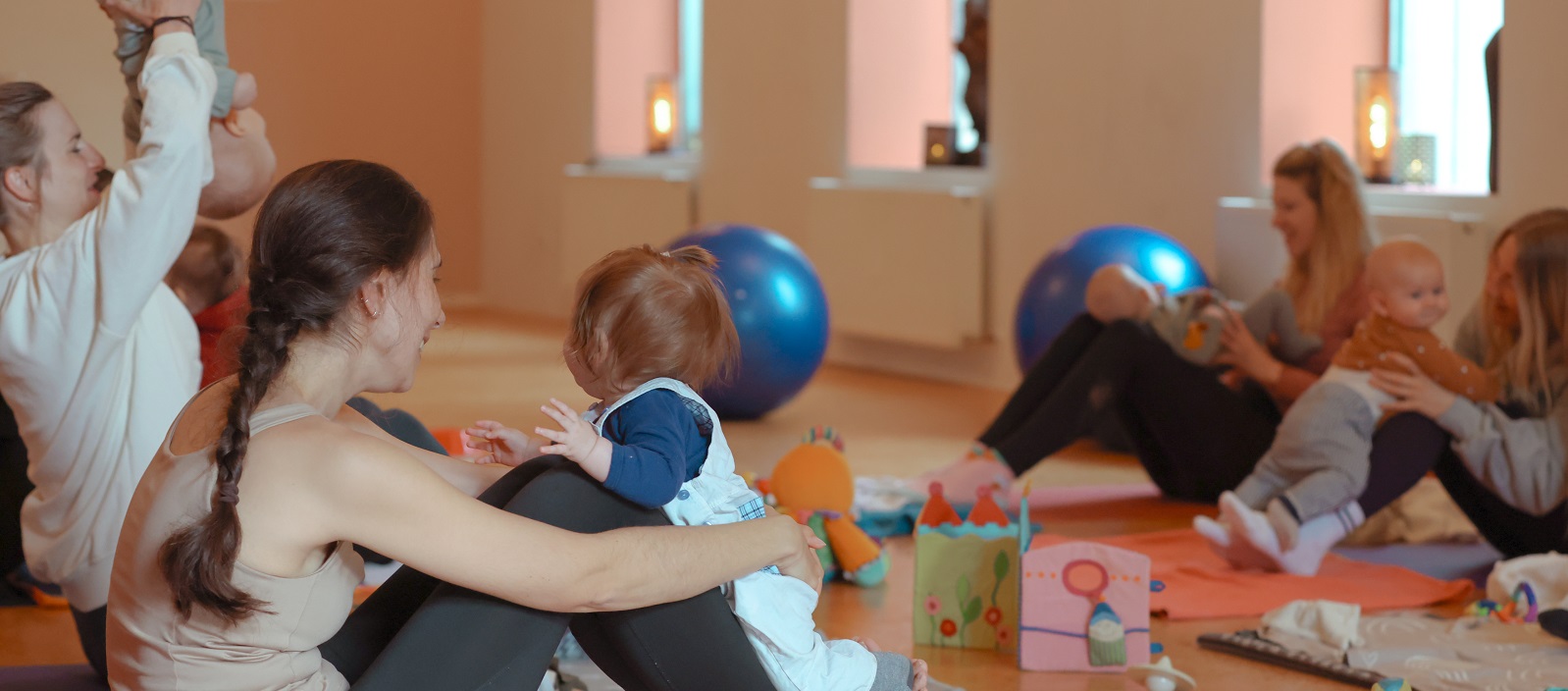 Baby Yoga Class photo of mums with babies